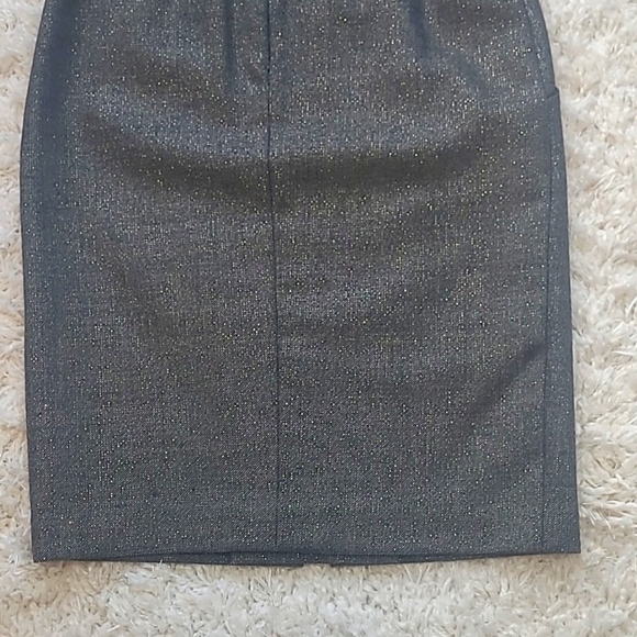 J.Crew Wool Metallic Box Pleat Pencil Skirt Women’s 0 Gray Gold - Picture 14 of 17